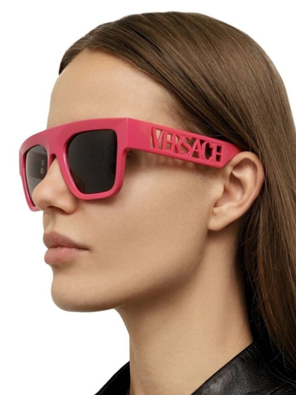 VERSACE VE4430 536787 Fuxia Pink Rectangular Logo Spell Out - Picture 11 of 11